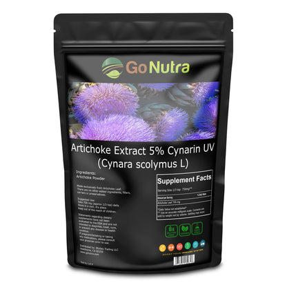 Authentic USA imported Go Nutra Artichoke Extract pouch showing the secure resealable packaging.