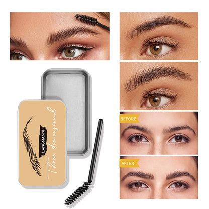 Aolikoko winged eyeliner stamp and eyebrow styling soap tool close up view.