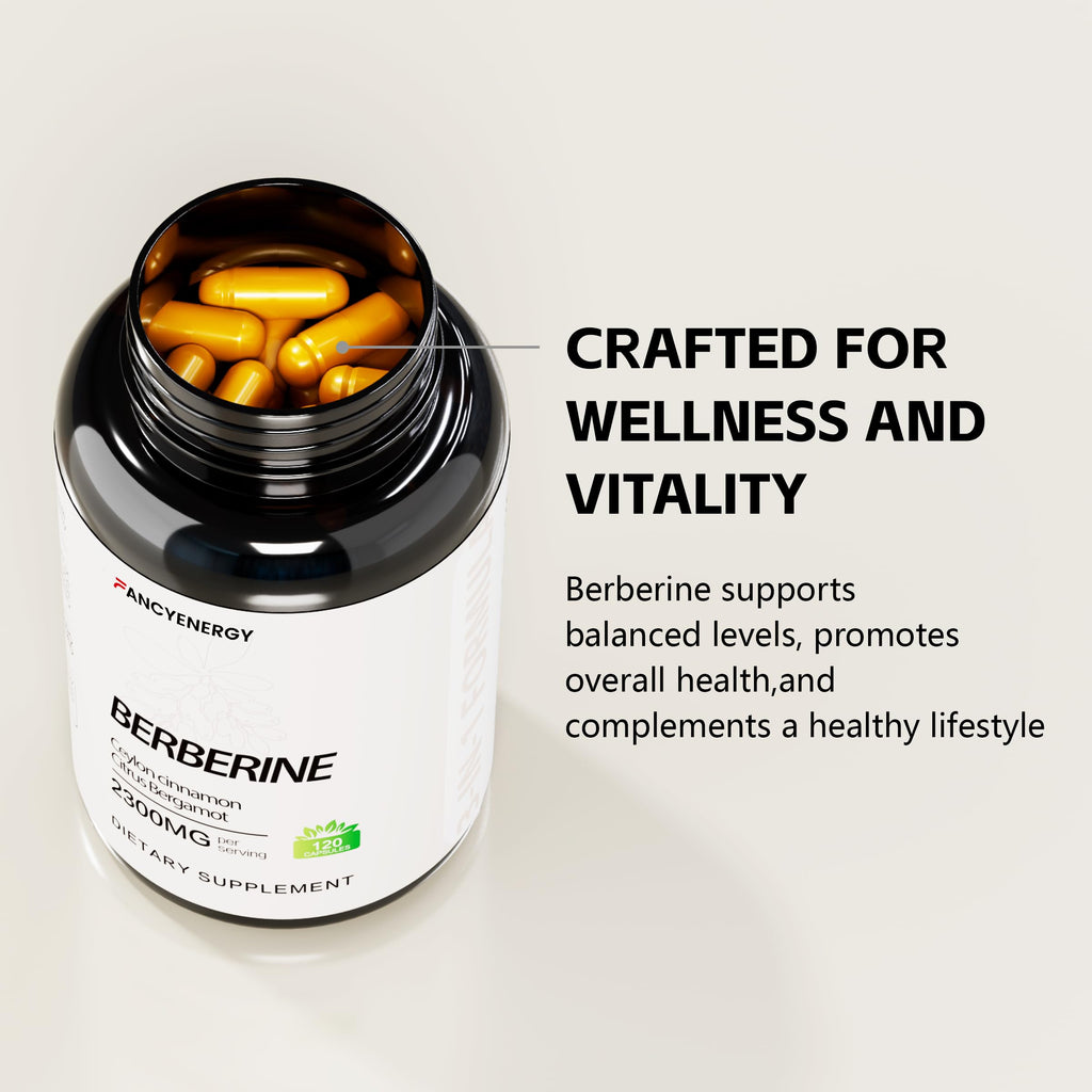 Top view of Berberine HCl supplement bottle cap and packaging