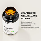 Top view of Berberine HCl supplement bottle cap and packaging