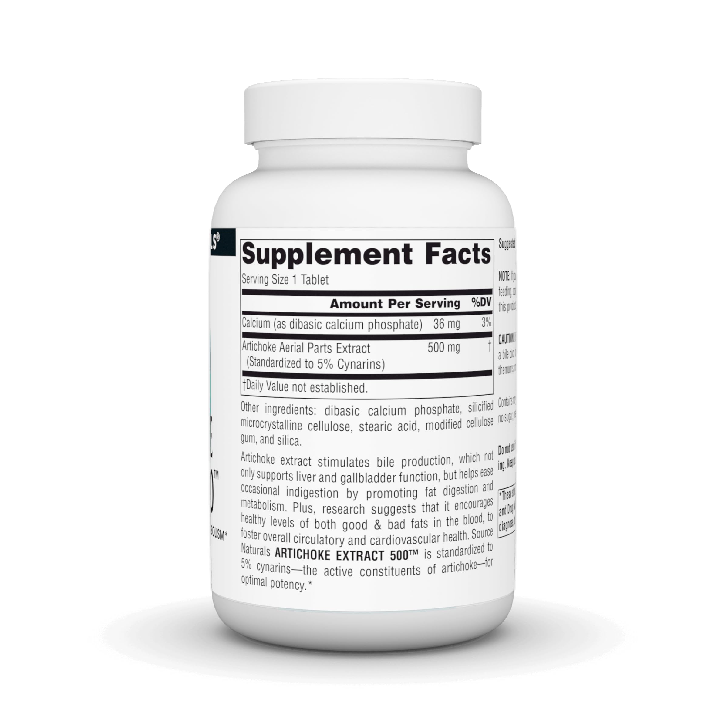 Source Naturals Artichoke Extract 180 tablets dietary supplement packaging