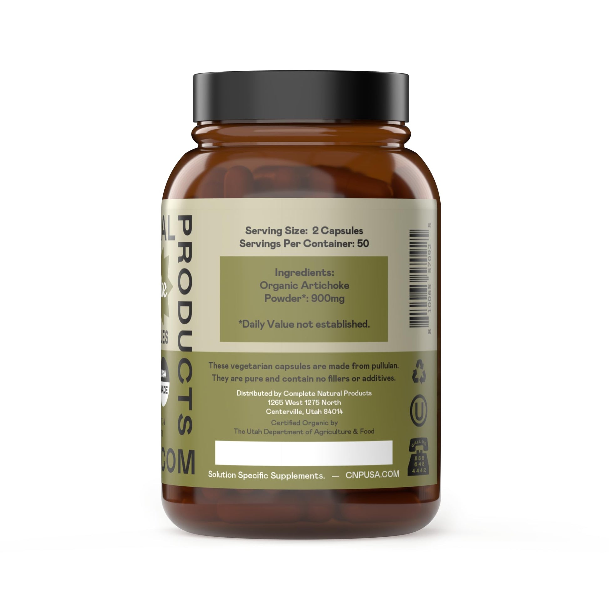 USA imported plant based artichoke capsules for digestive support