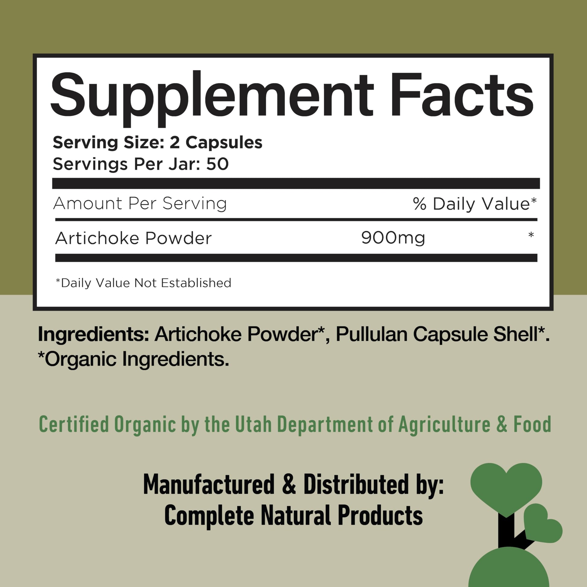 Premium artichoke herbal bitter supplement for bloating relief