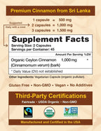 Ceylon Cinnamon Shop organic supplement bottle group shot