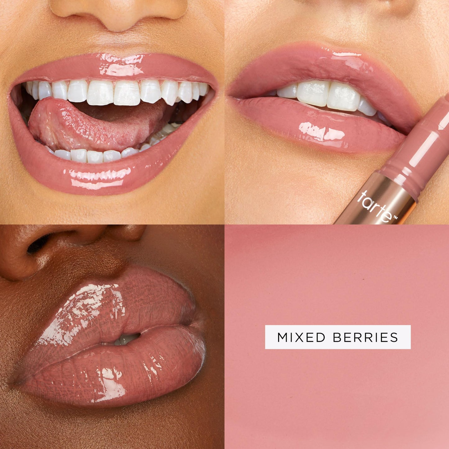 Tarte mauve lip set full size products displayed together