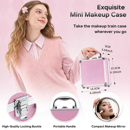 Color Nymph all in one teen cosmetic set opened displaying twenty four colors eyeshadow palette and built in mirror