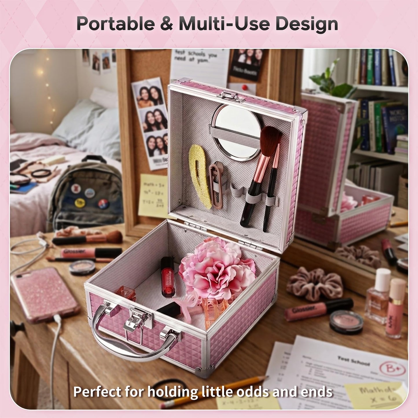 Color Nymph cosmetic vanity case packaging highlighting the full range of teenager makeup essentials inside