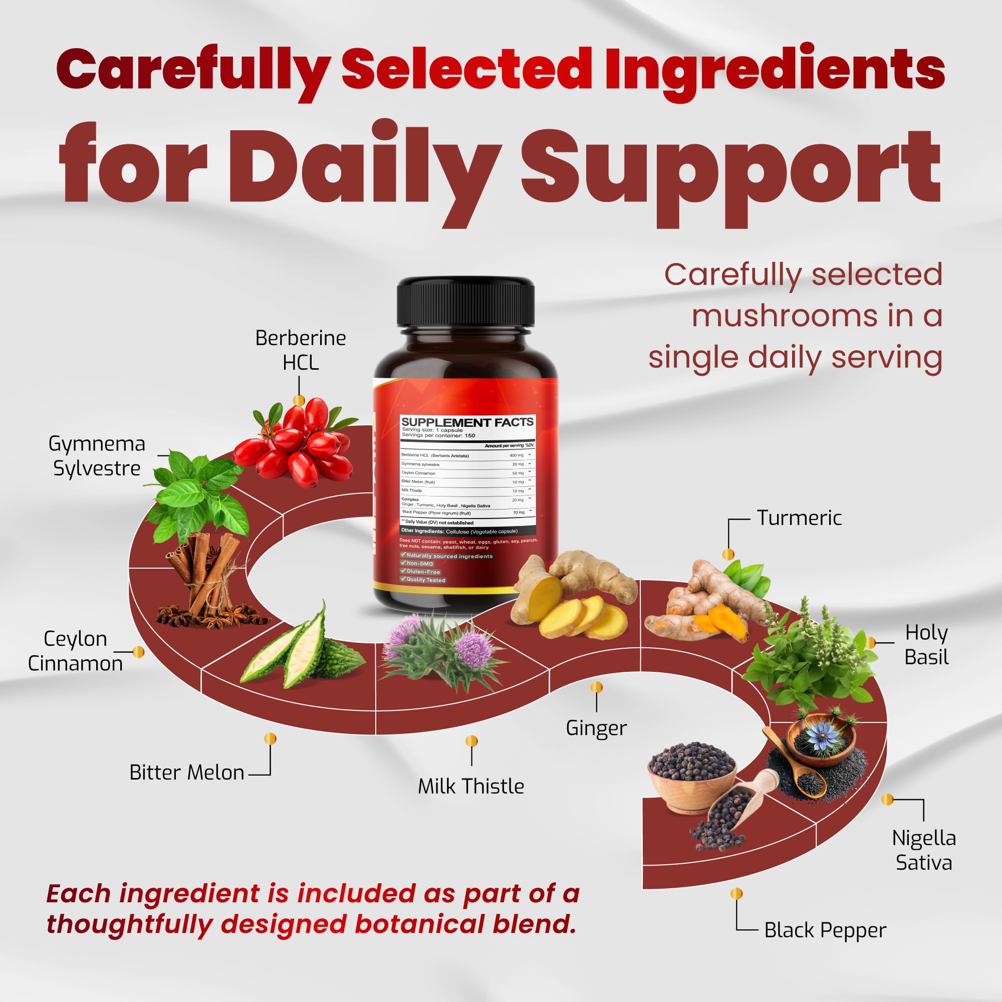 Vegatot GlucoSavior supplement bottle showing 10-in-1 herbal ingredients
