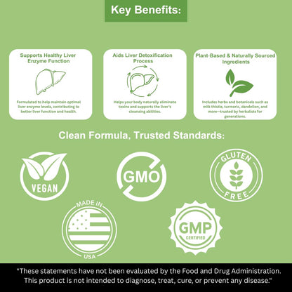 Authentic imported USA liver care dietary supplement packaging information details
