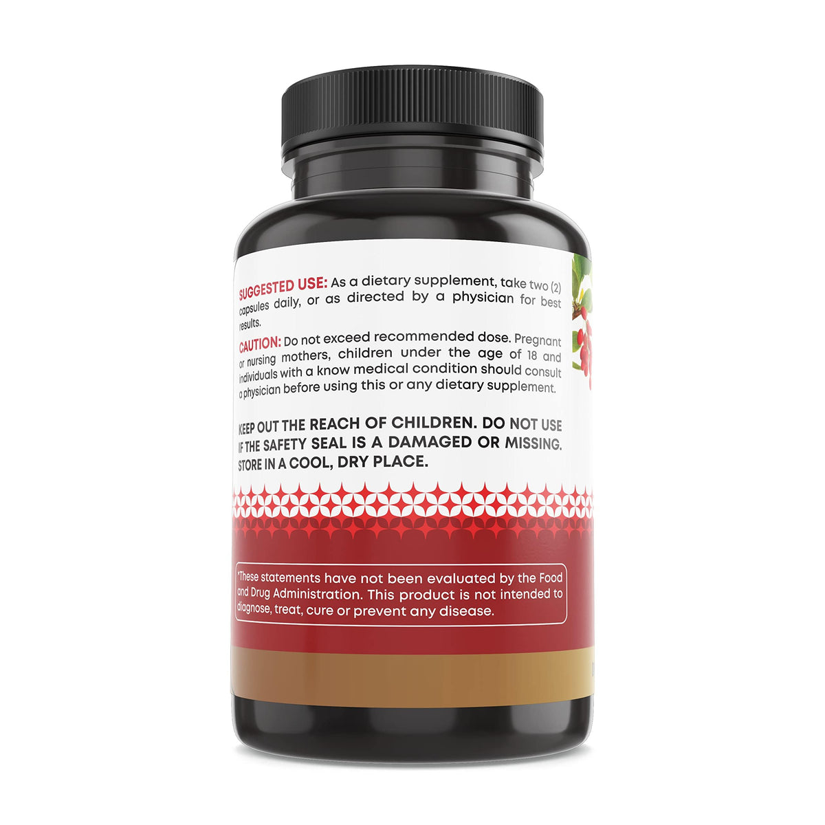 Close up of Ancient Bliss Berberine HCL capsule bottle