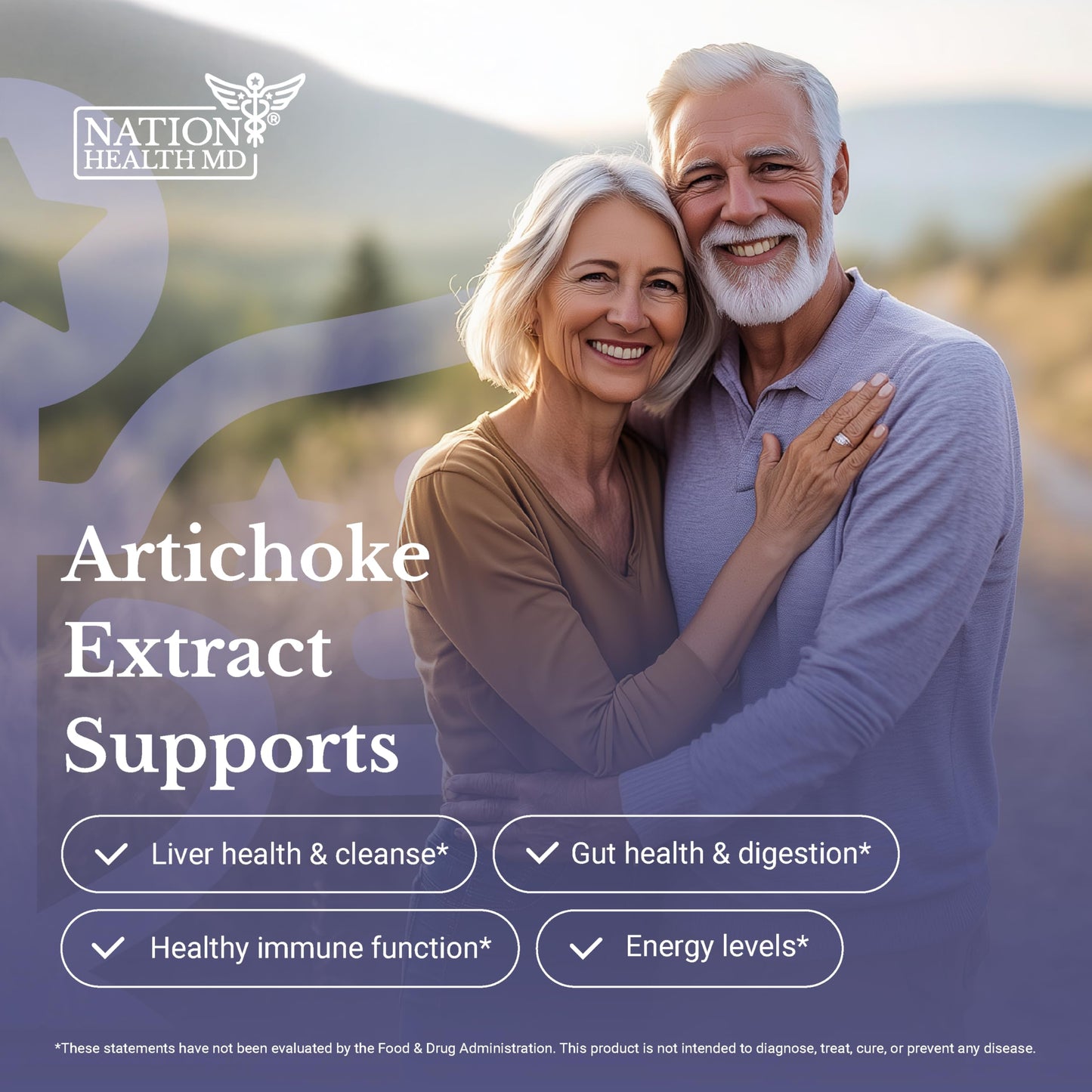 Nation Health MD Artichoke extract bottle highlighting 5 percent cynarin standardization