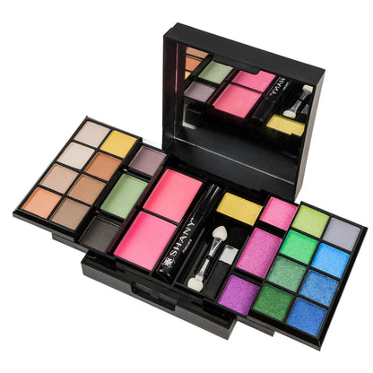 SHANY Woke Up Like This cosmetics set expanded showing eyeshadows and blushes