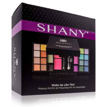 SHANY bright pink matte powder face blushes and mini mascara close up