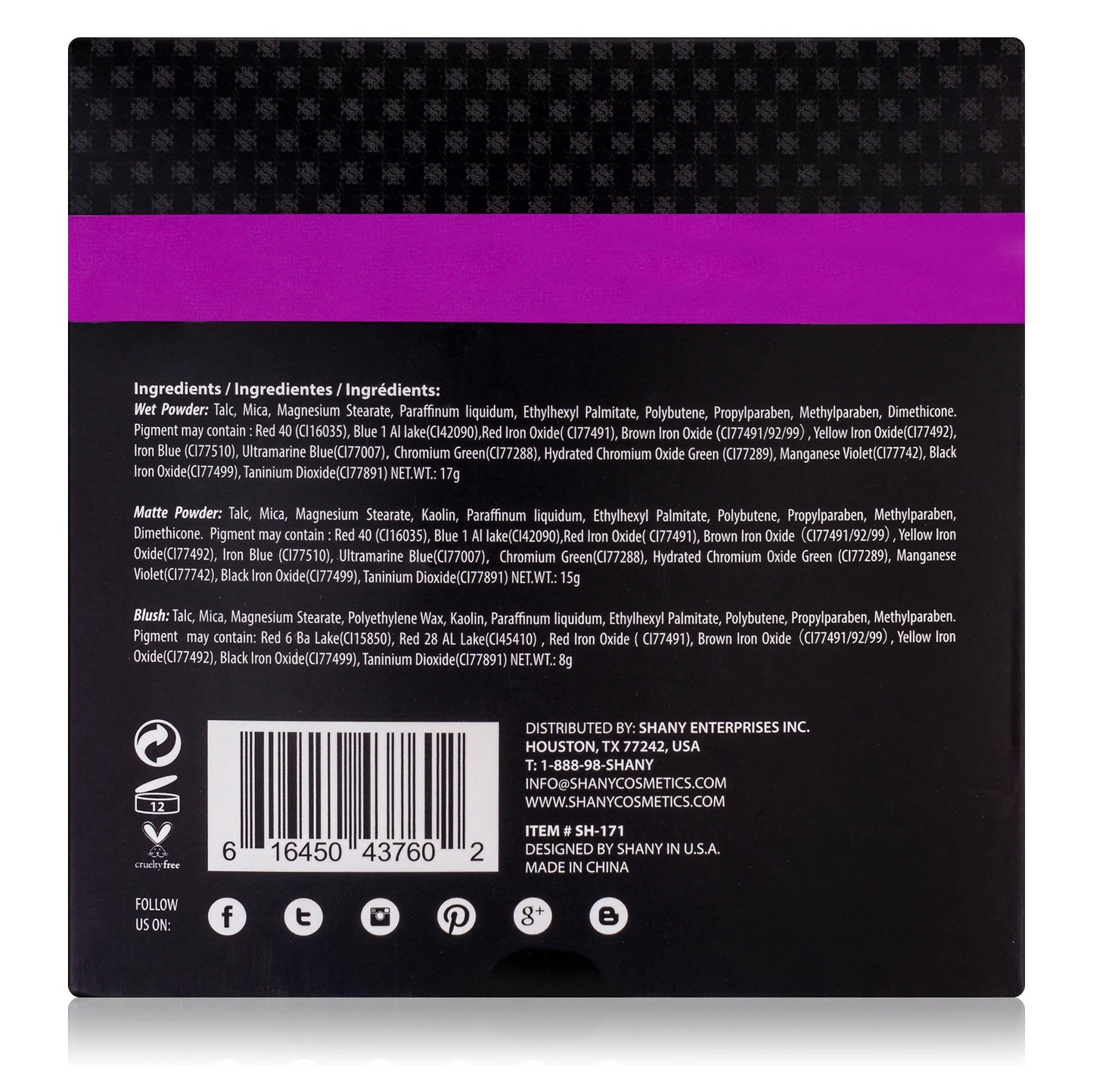 SHANY beginner friendly cosmetic set with dual ended makeup applicators