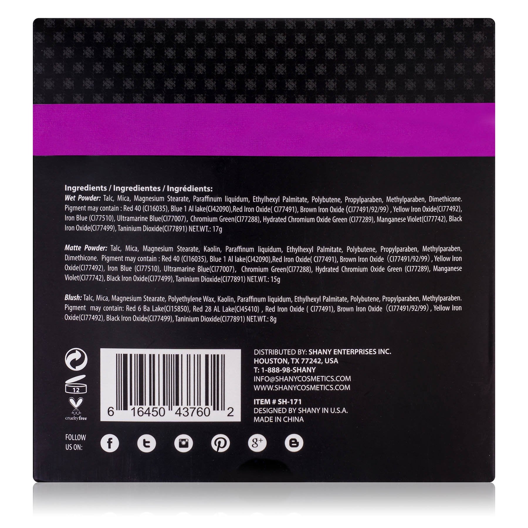 SHANY beginner friendly cosmetic set with dual ended makeup applicators