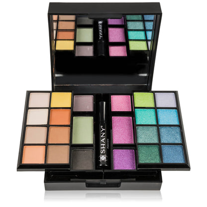 SHANY multi functional travel eyeshadow palette open on a flat surface