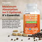PrimeMD 21-in-1 Berberine bottle with safety seal