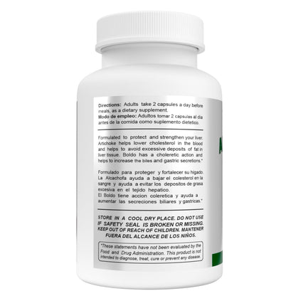 Sunshine Naturals Alcachofa dietary supplement packaging displaying key ingredient details.