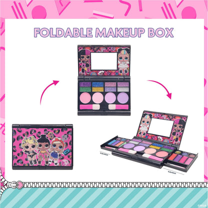 Townley Girl 30 piece count girls makeup vanity set featuring foldable compact design