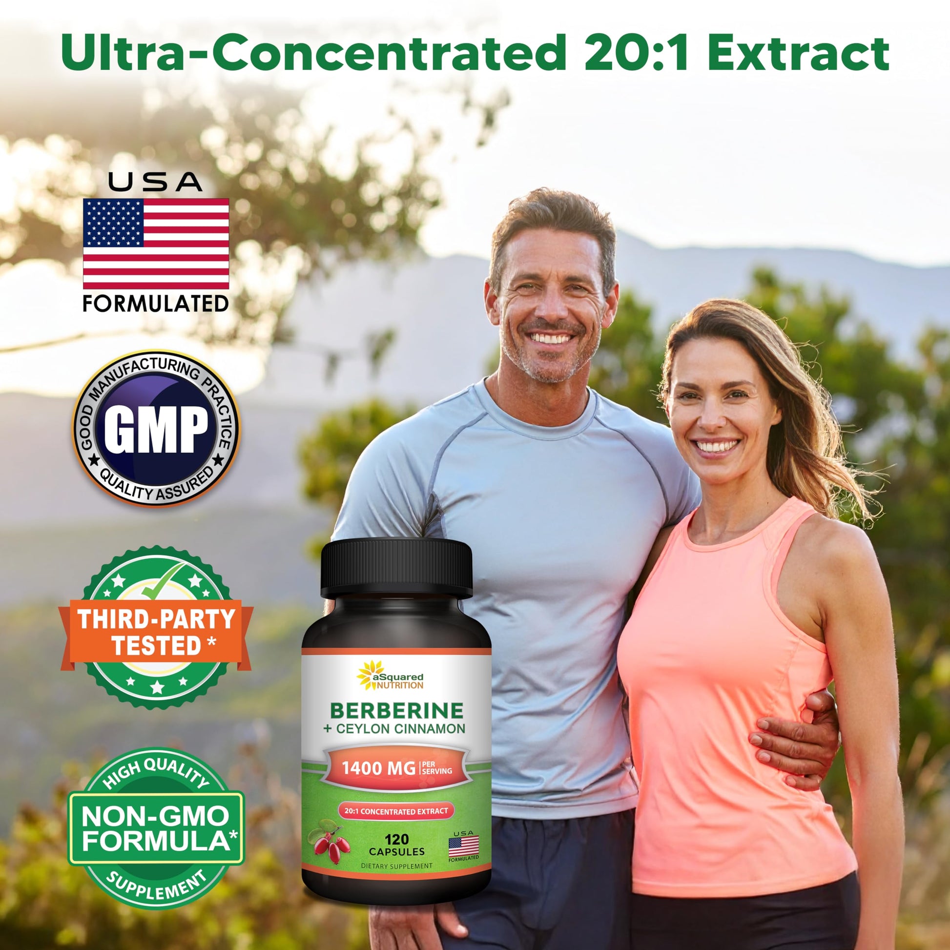 ASquared Nutrition 1400mg complex supplement label details