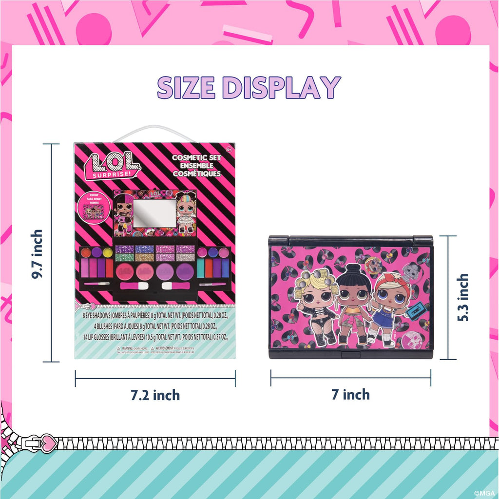Townley Girl authentic imported kids makeup kit gift packaging back view details