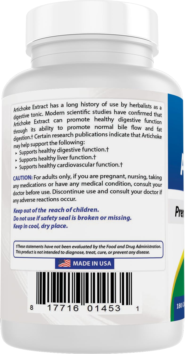 Best Naturals 1000 mg artichoke extract container showcasing purity verification.