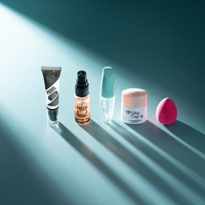 W7 Mini Makeup Must Haves primer setting spray and bronzing drops unboxed