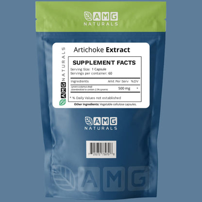 Resealable pouch packaging details of vegan artichoke extract for digestive health
