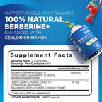 Close up of Nutrivein Berberine and Ceylon Cinnamon supplement label