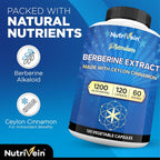Authentic Nutrivein Berberine 1200mg vegetable capsules packaging