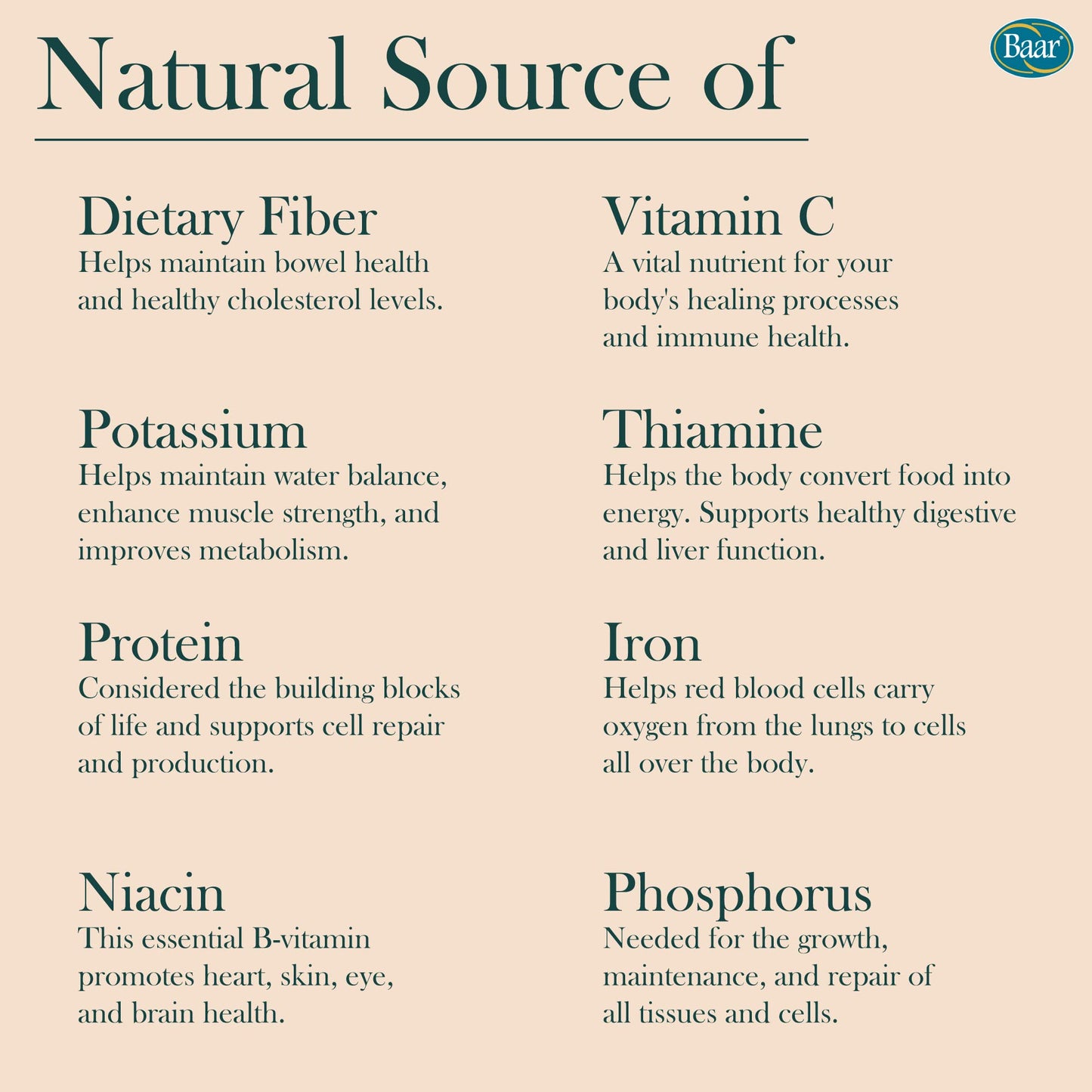 Baar dietary supplement capsule form displaying organic sunchoke ingredients