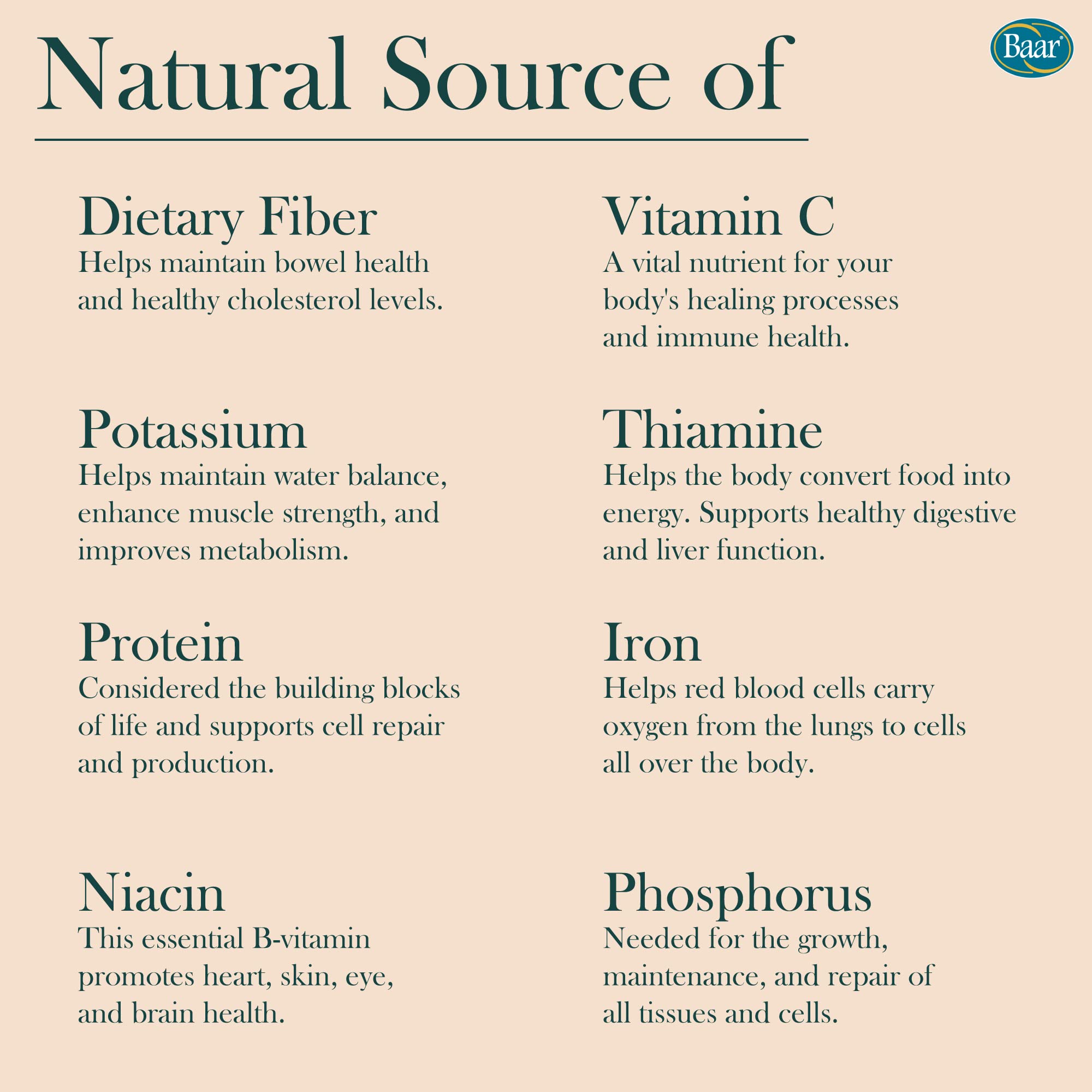 Baar dietary supplement capsule form displaying organic sunchoke ingredients