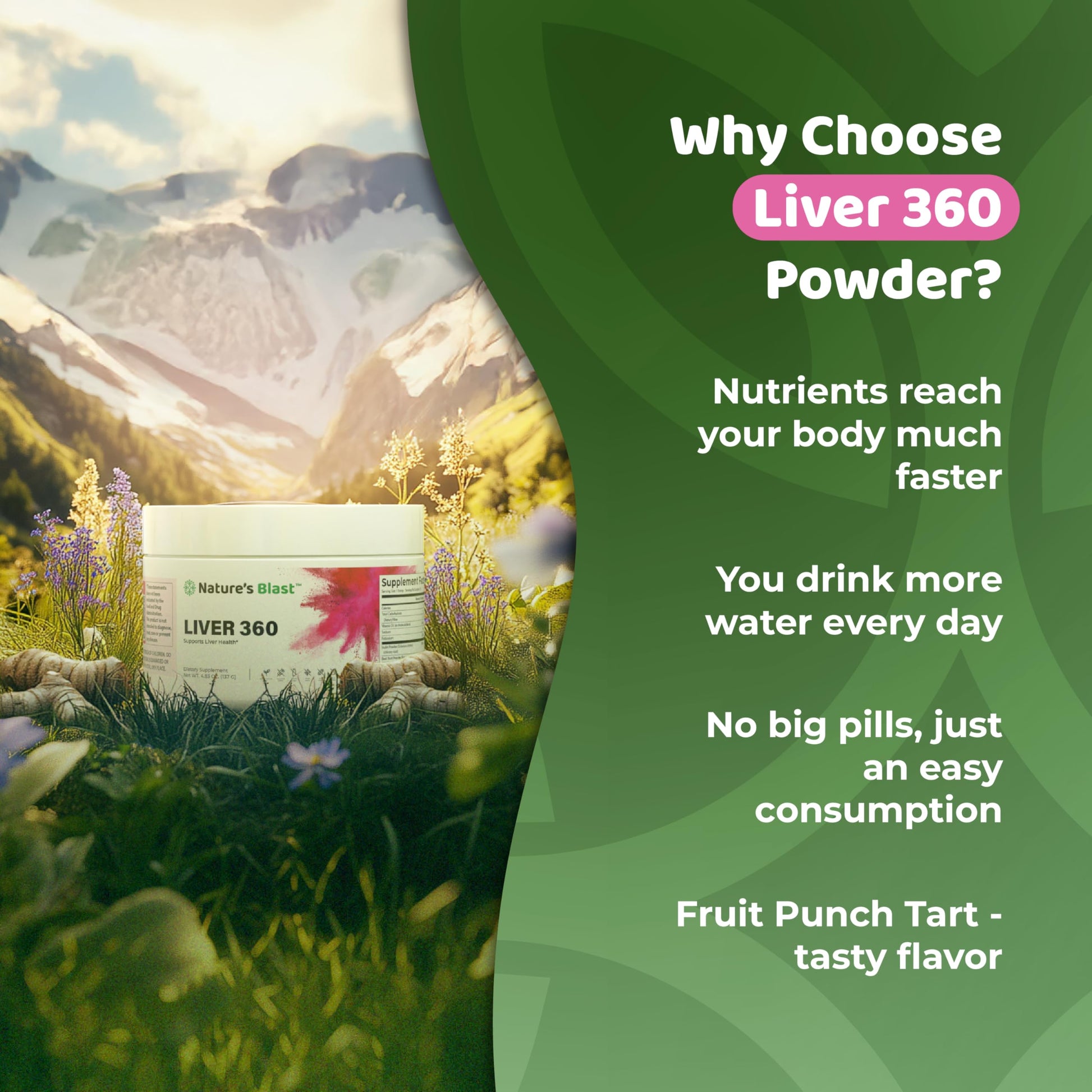 Natures Blast extra strength milk thistle powder formula for liver health support