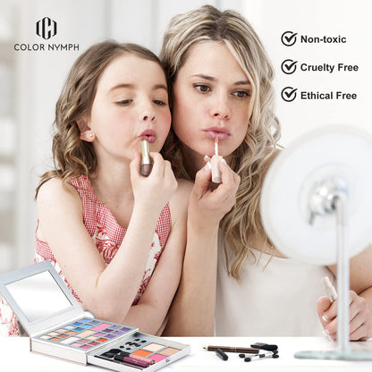 Color Nymph cosmetic kit overview demonstrating the compact dimensions perfect for travel and storage.