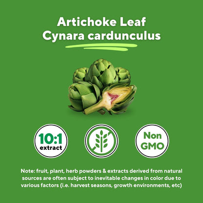 Vitapia Organic Artichoke Leaf supplement packaging illustrating clear serving facts and ingredients list