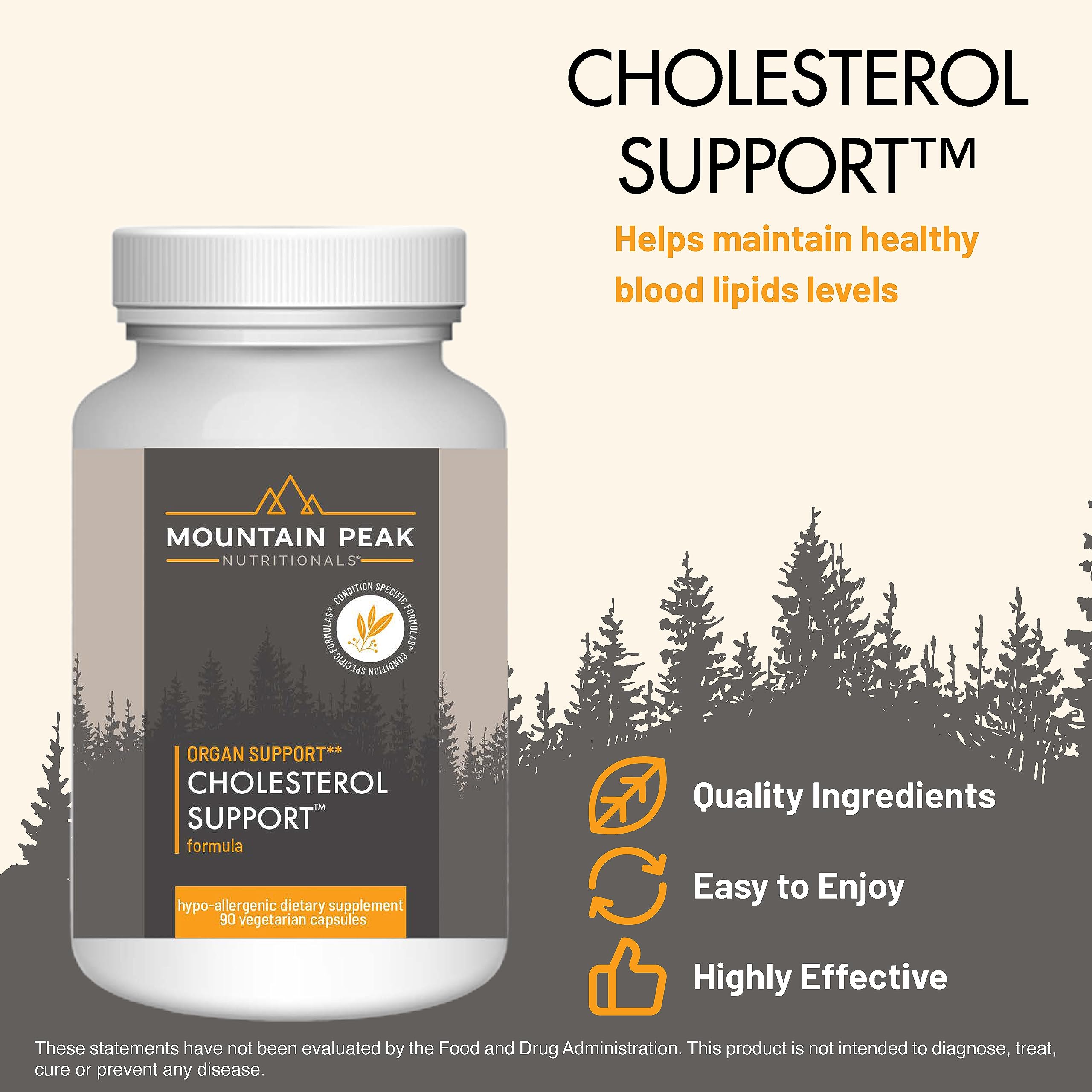Mountain Peak Nutritionals heart health supplement with red yeast rice supplement facts panel