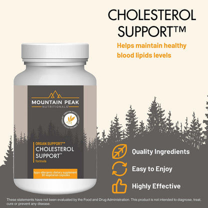 Mountain Peak Nutritionals heart health supplement with red yeast rice supplement facts panel