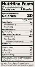 Anthony's Organic Ceylon Cinnamon Powder USDA Organic label