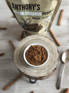 Anthony's Organic Ceylon Cinnamon Powder back of pack information