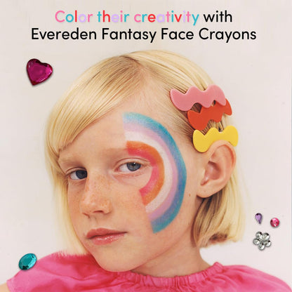 Evereden children white shimmer makeup crayon texture swatch for face eyes and lips