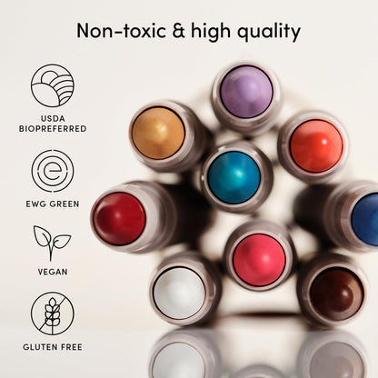 Evereden safe plant based kids face crayon packaging details and ingredients list