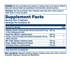 Solaray Gallbladder Support supplement facts label showing ingredients like artichoke and milk thistle.
