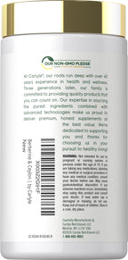 Carlyle Berberine and Ceylon Cinnamon bottle showing vegetarian and non-GMO labels