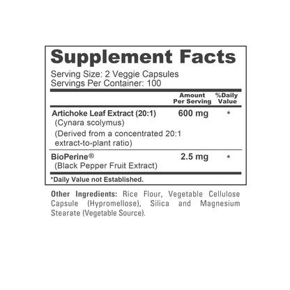 NusaPure Artichoke liver and digestive support capsules size and appearance