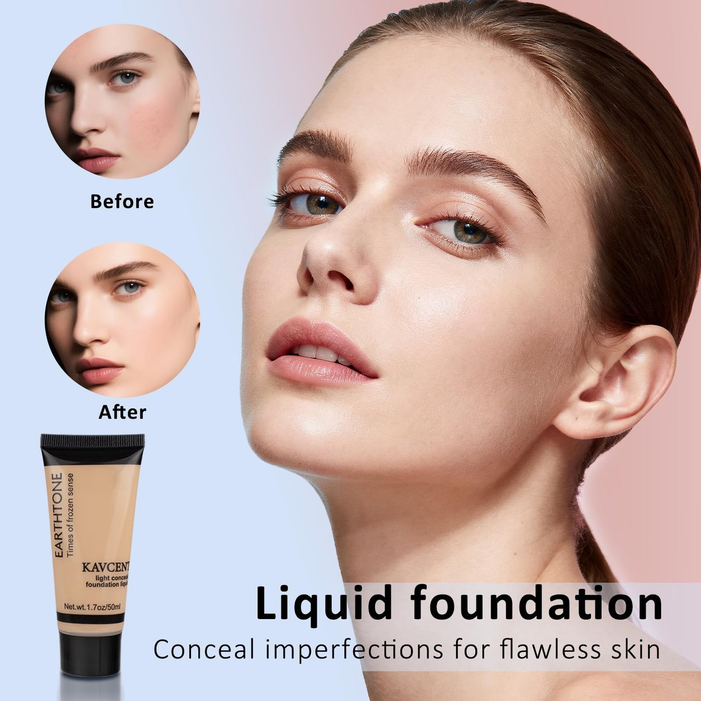 KAVCENT waterproof mascara and precision eyeliner detailing the eye makeup components