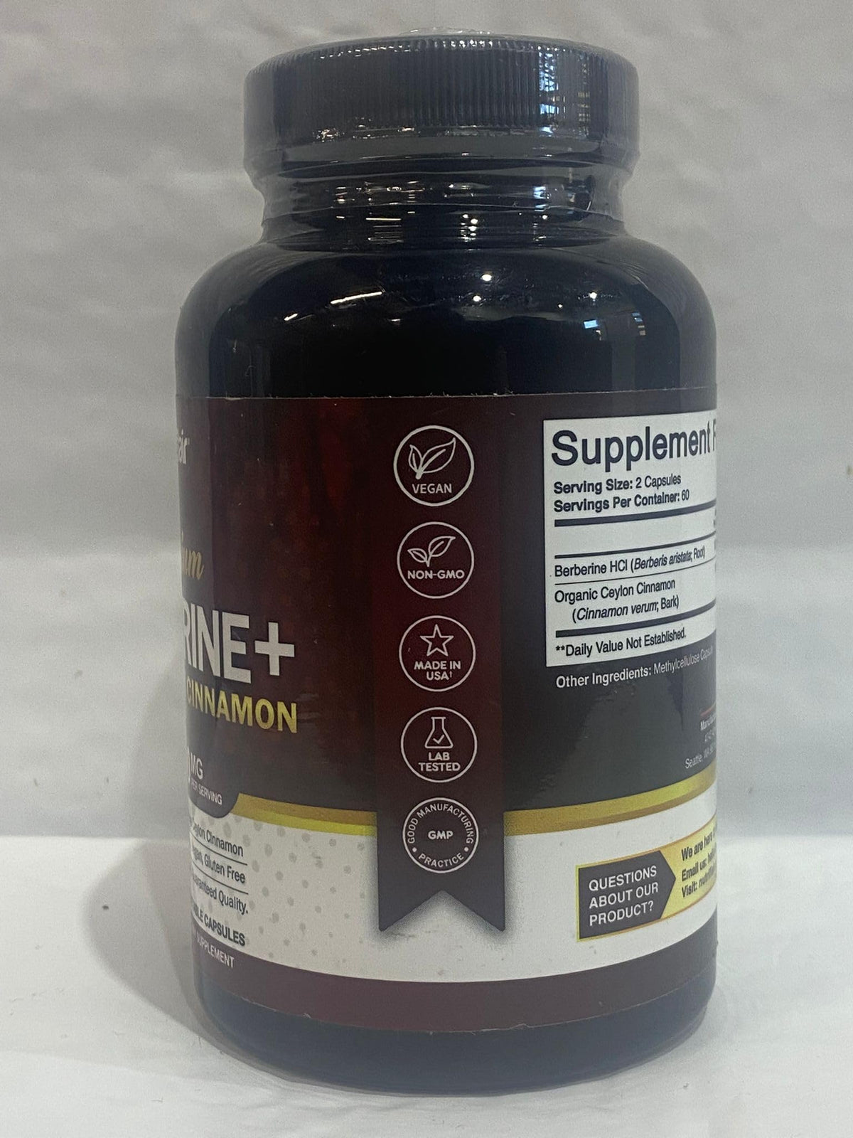 NutriFlair 120 capsules container nutritional facts