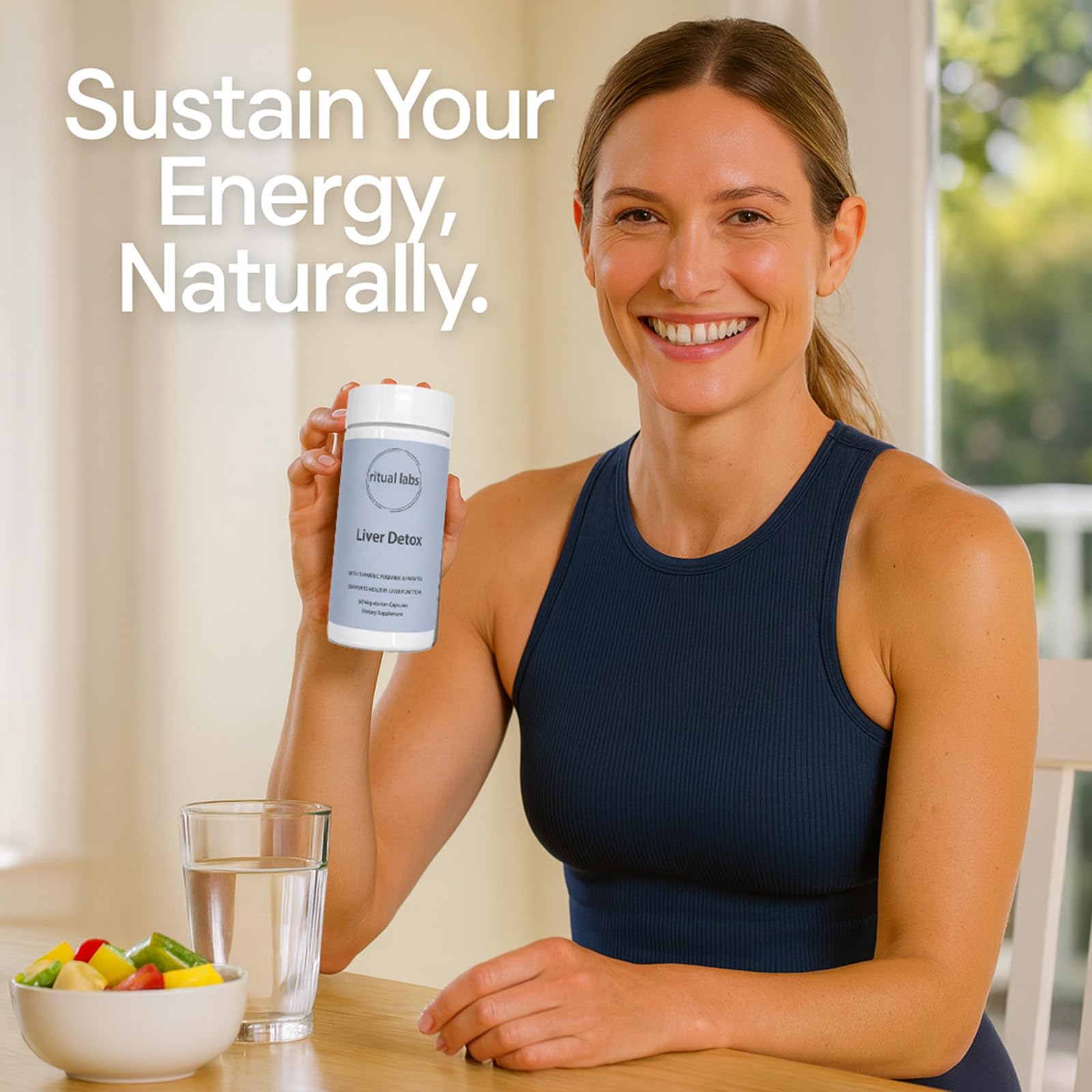 Ritual Labs healthy liver supplement packaging highlighting natural cleansing and fat metabolism ingredients