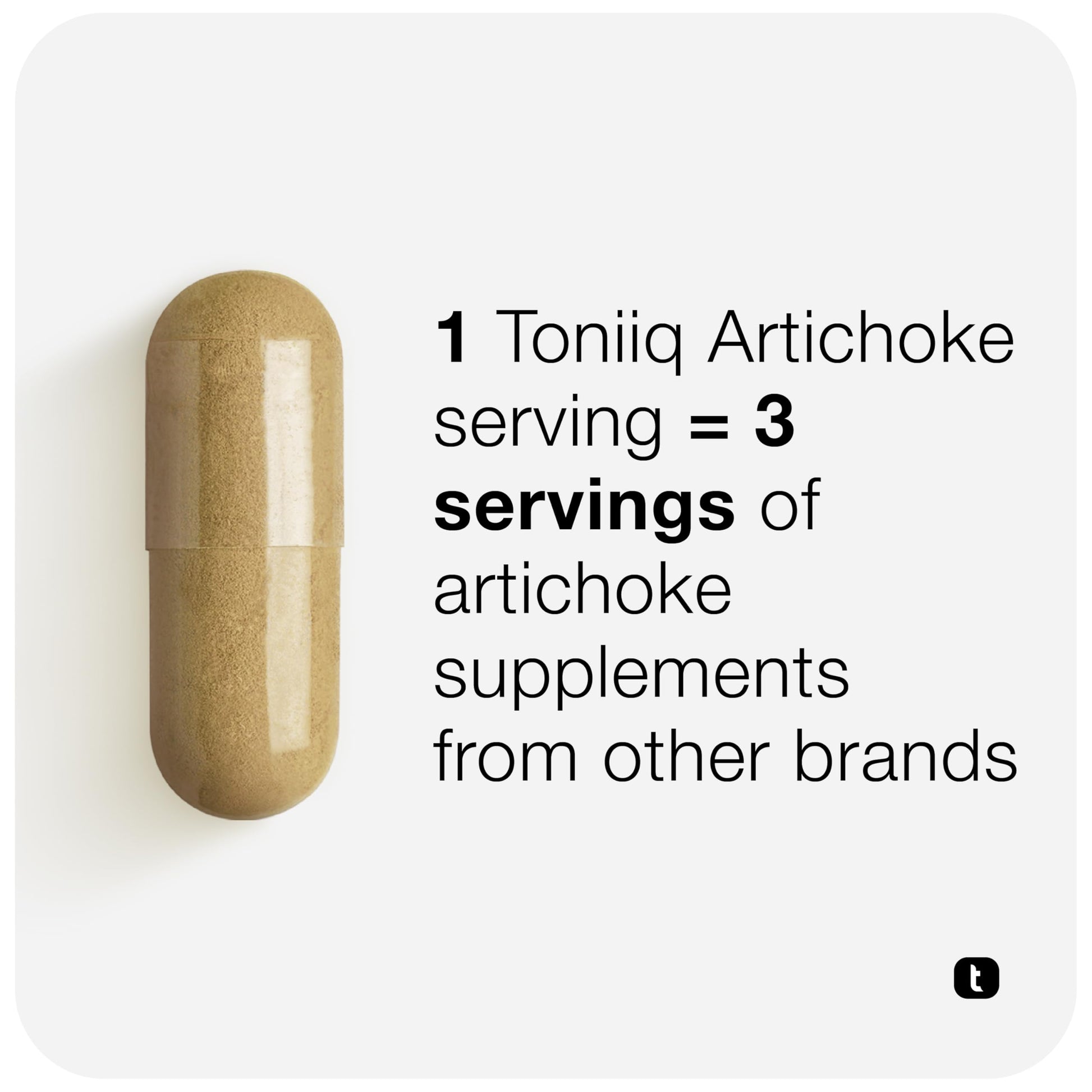 Authentic Toniiq liver and digestive support capsules showing third party laboratory tested seal