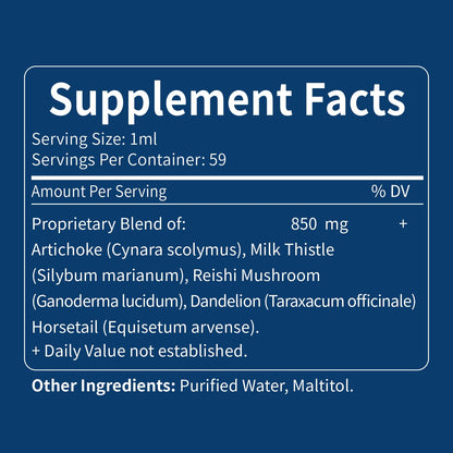 Two fluid ounces bottle of Selvaherb artichoke leaf extract displaying premium packaging layout