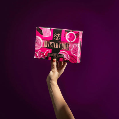 Imported W7 mystery beauty box containing non-toxic professional cosmetics.